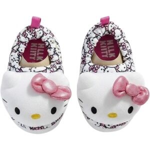 Hello Kitty Sanrio‎ Toddler Girls Slippers Sz 5/6 Plush Pink Cozy House NWT